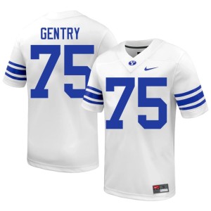 Andrew Gentry White #75 Men's BYU College Football Replica Jersey 248325-831