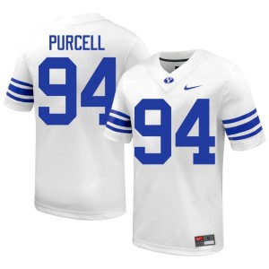Anisi Purcell Men High School White #94 College Football Brigham Young University Jerseys 657409-262