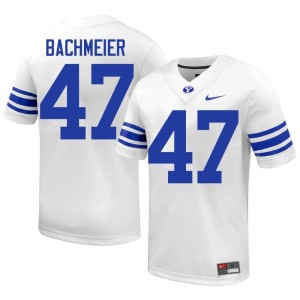 Bear Bachmeier Replica Men's White College Football #47 Cougars Jersey 793482-621