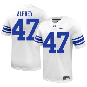 Berkley Alfrey White #47 Game Go Cougars Mens College Football Jerseys 655059-648