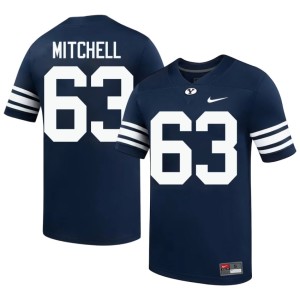 Bruce Mitchell Brigham Young University Men's Navy Game College Football #63 Jersey 233531-921