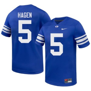 Cody Hagen Royal #5 Mens University College Football Brigham Young University Jersey 685660-989