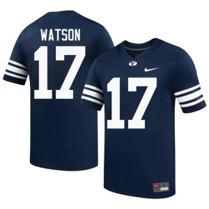 Enoch Watson College Football The Y Navy #17 Stitched Men's Jerseys 904798-276