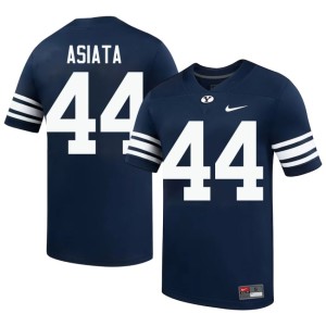 Ephraim Asiata #44 Mens BYU Navy Official College Football Jersey 830657-753