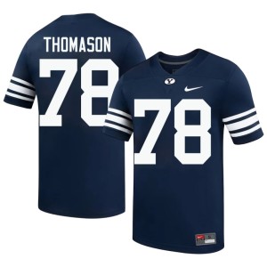Ethan Thomason Official College Football Men Navy #78 Cougars Jerseys 716105-734