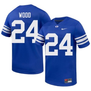 Ethan Wood Men's The Y Royal College Football #24 Game Jerseys 807674-844