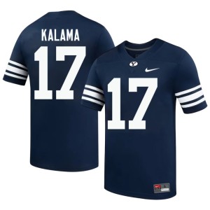 Jarinn Kalama Men The Y Navy College Football #17 University Jerseys 888347-375