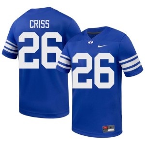 Jordyn Criss Royal Replica Cougars College Football Mens #26 Jersey 769695-259
