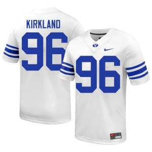 Justin Kirkland Mens College Football White #96 Cougars High School Jersey 540832-295