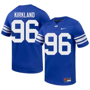 Justin Kirkland NCAA Mens #96 Royal College Football Go Cougars Jerseys 931407-518
