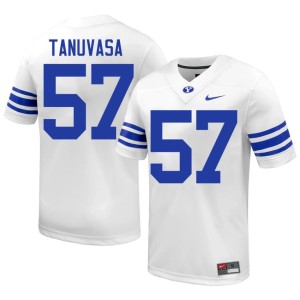 Keanu Tanuvasa College Football #57 White Men Cougs Stitched Jersey 325311-548