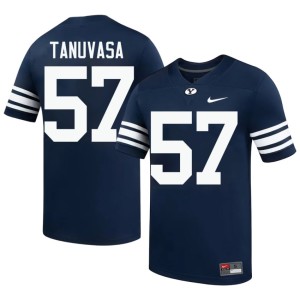 Keanu Tanuvasa College Football Player Navy Go Cougars #57 Men's Jerseys 212132-378
