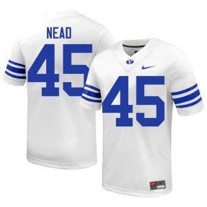 Keayen Nead College Football Men High School White Cougs #45 Jersey 180270-844