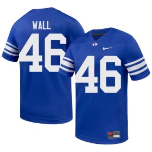 Kendal Wall #46 Mens High School Royal BYU Cougars College Football Jerseys 287240-334