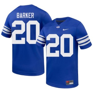 Max Barker Royal #20 Mens Game College Football BYU Cougars Jerseys 948746-663