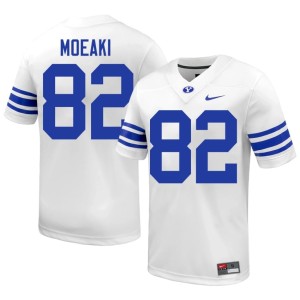 Noah Moeaki White Mens #82 BYU Cougs High School College Football Jersey 936836-637
