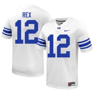Preston Rex College Football #12 BYU Cougs White Alumni Men Jerseys 586229-531