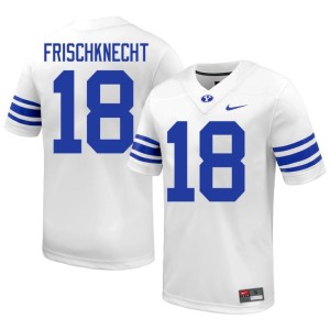 Reggie Frischknecht White College Football Men's #18 Player Cougars Jerseys 631466-439