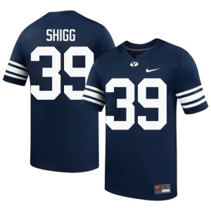 Seth Shigg Brigham Young University Cougars Men College Football Replica #39 Navy Jersey 907061-747