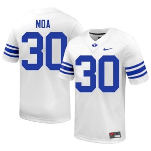 Sione Moa White Go Cougars Official Men College Football #30 Jerseys 501458-326