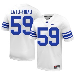 Siosiua Latu-Finau College Football Replica Men White #59 BYU Cougs Jerseys 844253-856