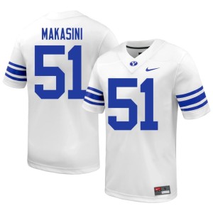 Sonny Makasini #51 College Football Replica The Y White Men's Jerseys 153167-777