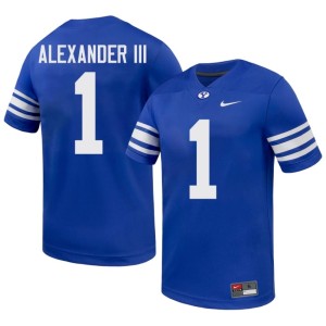 Therrian Alexander III BYU Cougars Replica Men's #1 Royal College Football Jerseys 646698-794