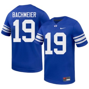Tiger Bachmeier College Football #19 Brigham Young University Men Game Royal Jerseys 314335-494