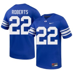 Trey Roberts Men College Football Royal Brigham Young University #22 Game Jersey 254401-243