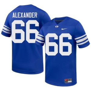 Brigham Alexander Men's Limited #66 Royal College Football Cougars Jersey 989061-715