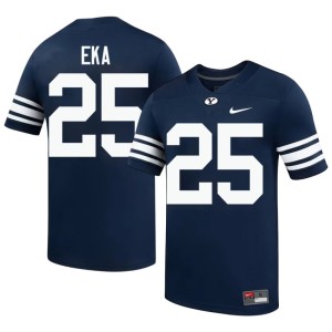 Devaughn Eka Navy Men Cougars #25 College Football Embroidery Jersey 164179-625