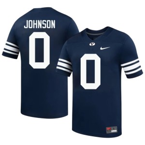 Evan Johnson #0 College Football Navy Men Cougs High School Jerseys 214851-638