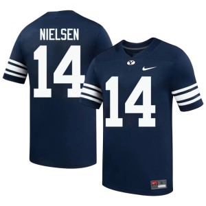 Gifford Nielsen High School Men's College Football #14 Navy Cougs Jersey 156912-905