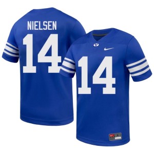 Gifford Nielsen Brigham Young University Cougars Mens #14 Royal College Football Player Jerseys 379695-971