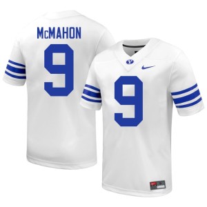 Jim McMahon White College Football Alumni Brigham Young University Men #9 Jerseys 986484-550