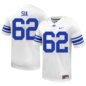 Jr Sia White Cougars College Football Men Replica #62 Jersey 821097-278