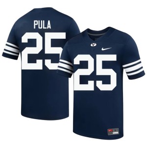Kennan Pula Official Mens College Football #25 Navy The Y Jersey 752176-113