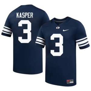 Kyler Kasper #3 Navy Men's Limited College Football Cougs Jerseys 834657-467