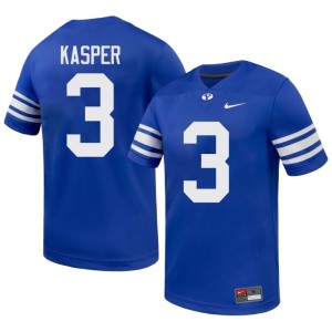 Kyler Kasper College Football #3 Royal Game Men's The Y Jerseys 461533-475