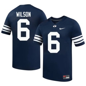 Marc Wilson BYU Cougs Mens High School Navy College Football #6 Jersey 196891-460