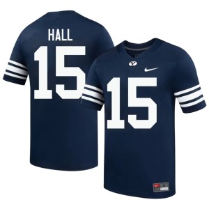 Max Hall Men's College Football Official The Y #15 Navy Jersey 151679-976