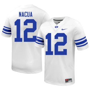 Puka Nacua 2026 College Football White #12 Brigham Young University Men's Jersey 263871-255
