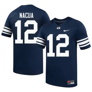 Puka Nacua BYU Cougs Game #12 Navy College Football Men Jerseys 630777-552