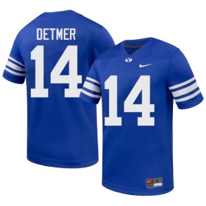 Ty Detmer College Football #14 Royal Player Go Cougars Men Jersey 120418-960