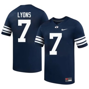 Walker Lyons #7 Navy Men Brigham Young University Cougars College Football Replica Jerseys 311131-680