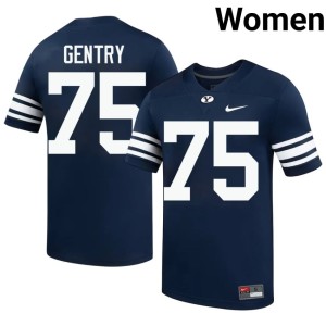 Andrew Gentry Brigham Young University Cougars Navy College Football 2026-27 #75 Women Jerseys 156910-983