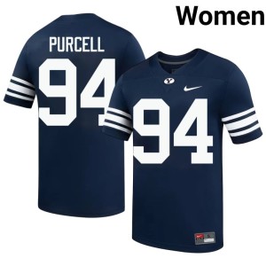 Anisi Purcell College Football Women Go Cougars Player #94 Navy Jersey 339014-653