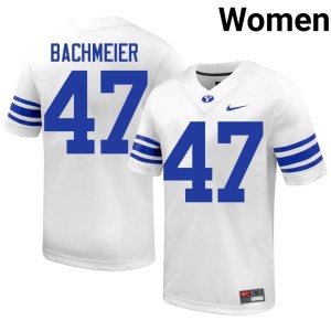 Bear Bachmeier Cougars College Football Womens Official White #47 Jersey 253193-692