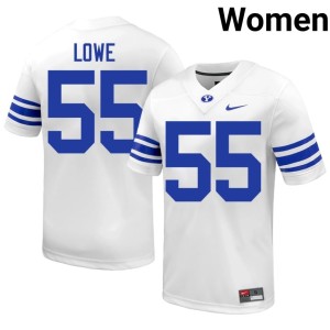 Blake Lowe #55 Stitched College Football Brigham Young University Women White Jersey 160551-152