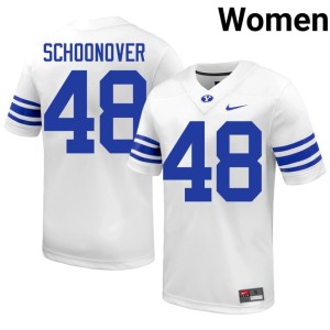 Bodie Schoonover White #48 College Football Go Cougars Women University Jerseys 477726-168